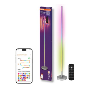 Osram - LED RGBW regulējama stāvlampa SMART+ MAGIC LED/11,5W/230V 2700-6500K sudraba Wi-Fi + tālvadības pults