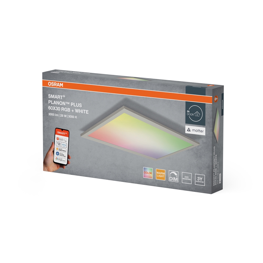 Osram -LED RGBW aptumšojams griestu gaismeklis SMART+ PLANON LED/28W/230V 60x30 cm Wi-Fi