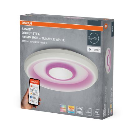 Osram - LED RGBW dimmējamais griestu gaismeklis SMART+ STEA LED/32W/230V Ø 48,5 cm 2700-6500K Wi-Fi