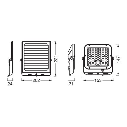 Osram - LED regulējams saules prožektors ar sensoru ENDURA LED/10W/4,2V 4000K IP65 melns + tālvadības pults