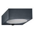Osram - LED saules sienas gaismeklis ar regulējamu spilgtumu un sensoru ENDURA STYLE LED/10,7W/4,2V 2000 mAh IP65 antracīts