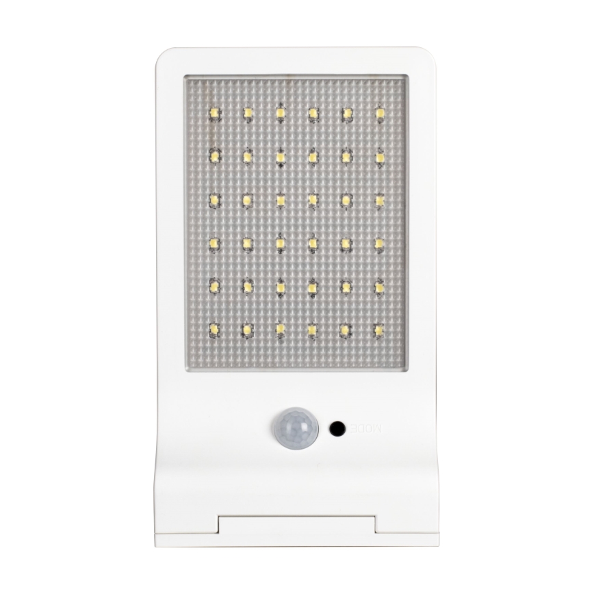 Osram - LED saules enerģijas sienas gaismeklis ar sensoru DOORLED LED/3W/3,3V 2000 mAh IP44 balts