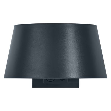 Osram - LED saules sienas gaismeklis ar sensoru ENDURA STYLE LED/10,1W/4,2V 2000 mAh IP54 antracīts