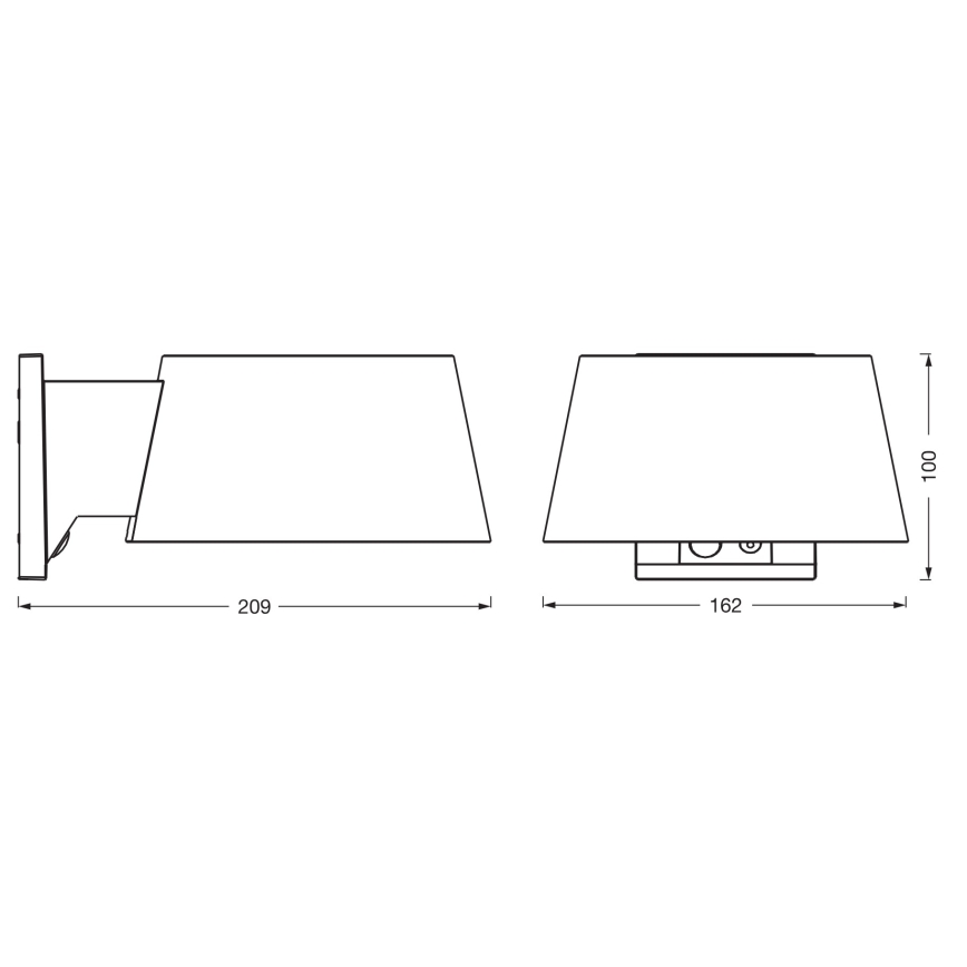 Osram - LED saules sienas gaismeklis ar sensoru ENDURA STYLE LED/10,1W/4,2V 2000 mAh IP54 antracīts