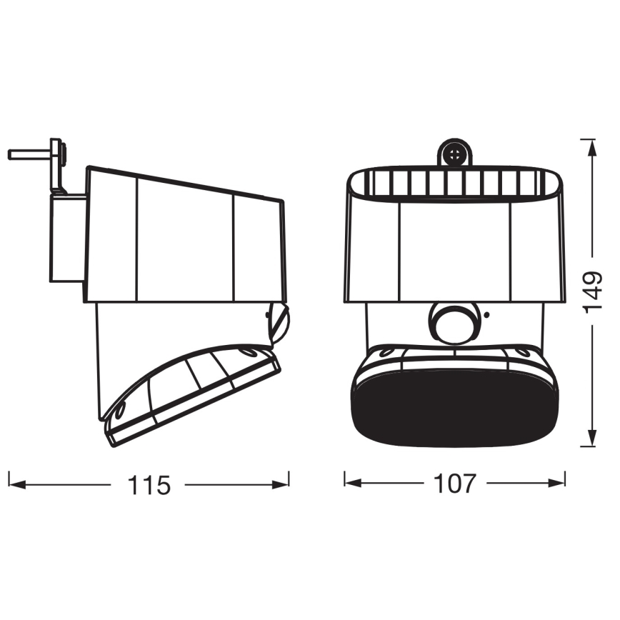 Osram - LED saules sienas gaismeklis ar sensoru ENDURA STYLE LED/10,3W/4,2V 2000 mAh IP54 antracīts