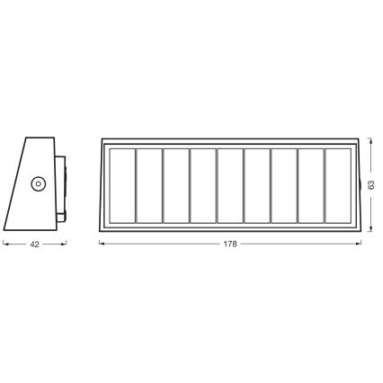 Osram - LED regulējams saules sienas gaismeklis ENDURA STYLE LED/7,1W/4,2V 2000 mAh IP44 antracīts