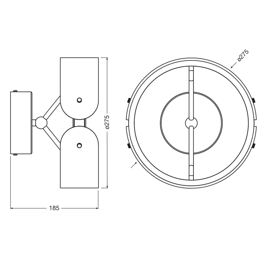 Osram - LED sienas gaismeklis DECOR CURVE LED/20W/230V pelēks