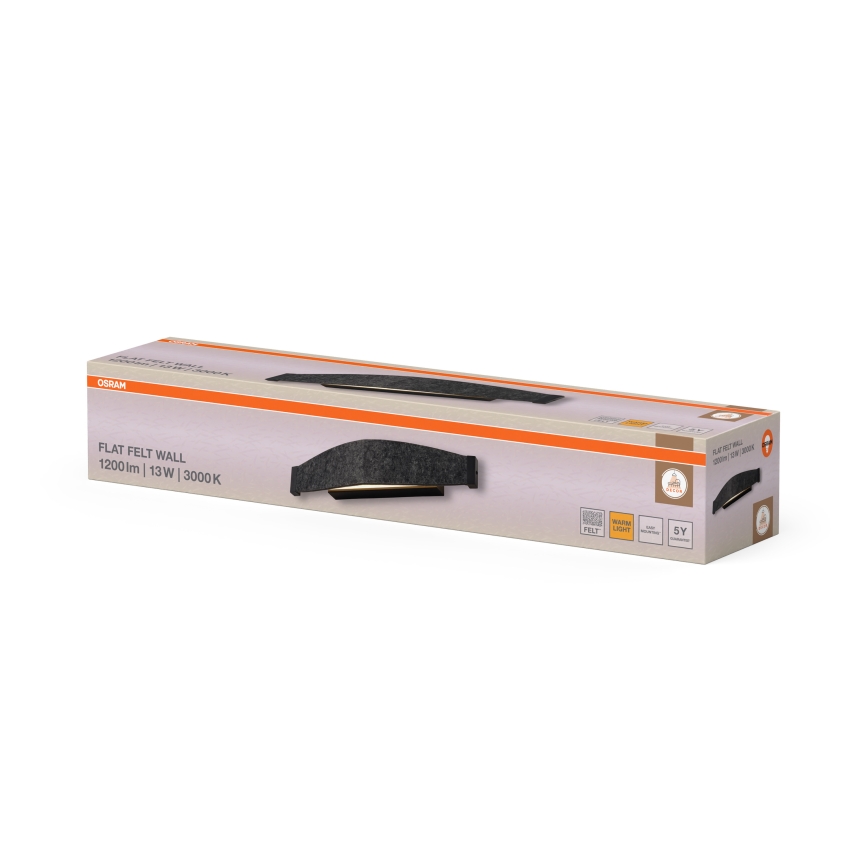Osram - LED sienas gaismeklis DECOR FLAT LED/13W/230V pelēks
