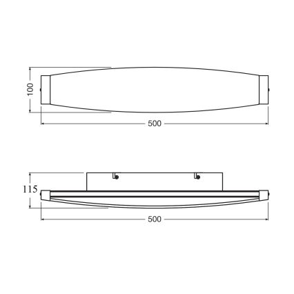 Osram - LED sienas gaismeklis DECOR FLAT LED/13W/230V pelēks