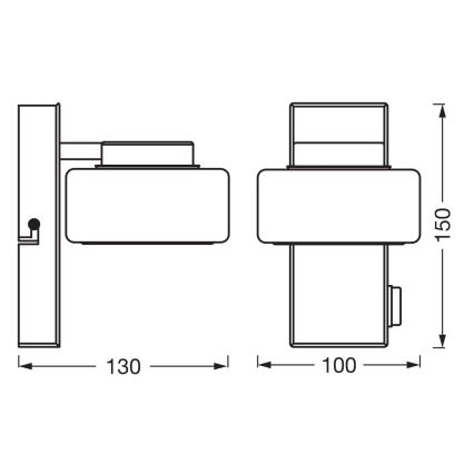 Osram - LED vannas istabas sienas gaismeklis ORBIS FLAME LED/5,5W/230V 3000/4000K IP44 balts