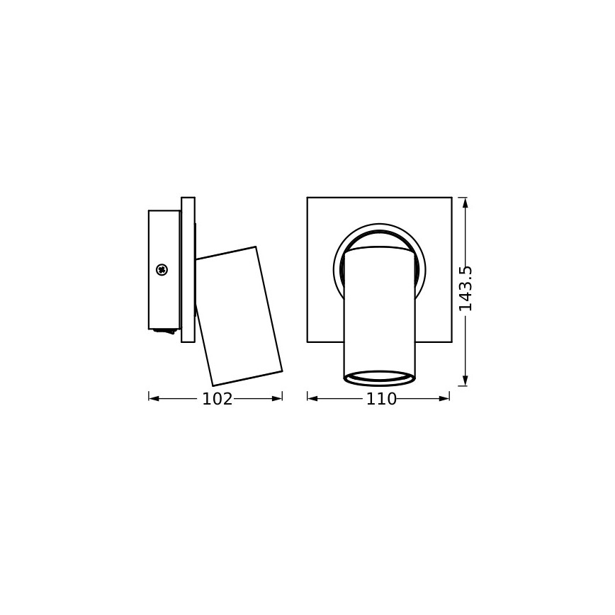 Osram - LED Sienas starmetis DECOR MERCURY 1xGU10/3,4W/230V