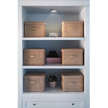 Osram - LED pieskāriena vadāms orientācijas gaismeklis DOT-IT LED/0,2W/3xAAA Ø 6,8 cm sudraba