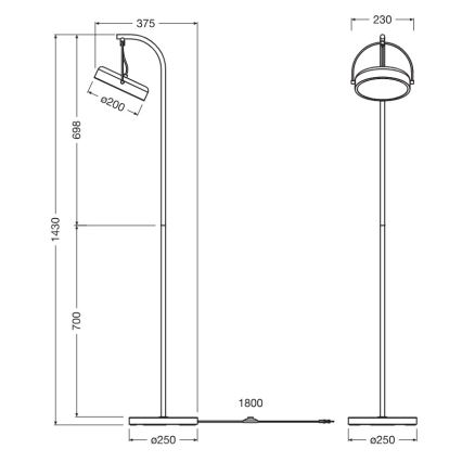 Osram - LED stāvlampa DECOR PUCK LED/12W/230V CRI 90 melna