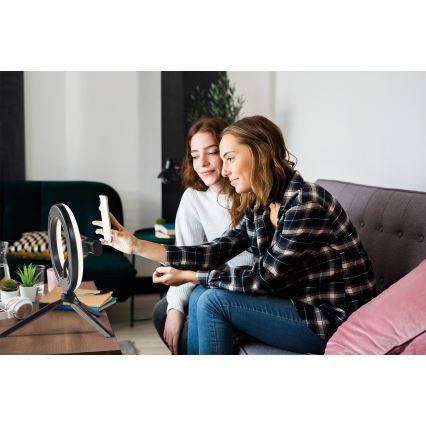 Osram - LED dimmējama galda lampa ar statīvu un turētāju vlogošanai LED/5,5W/USB 3000-6500K 210 mAh