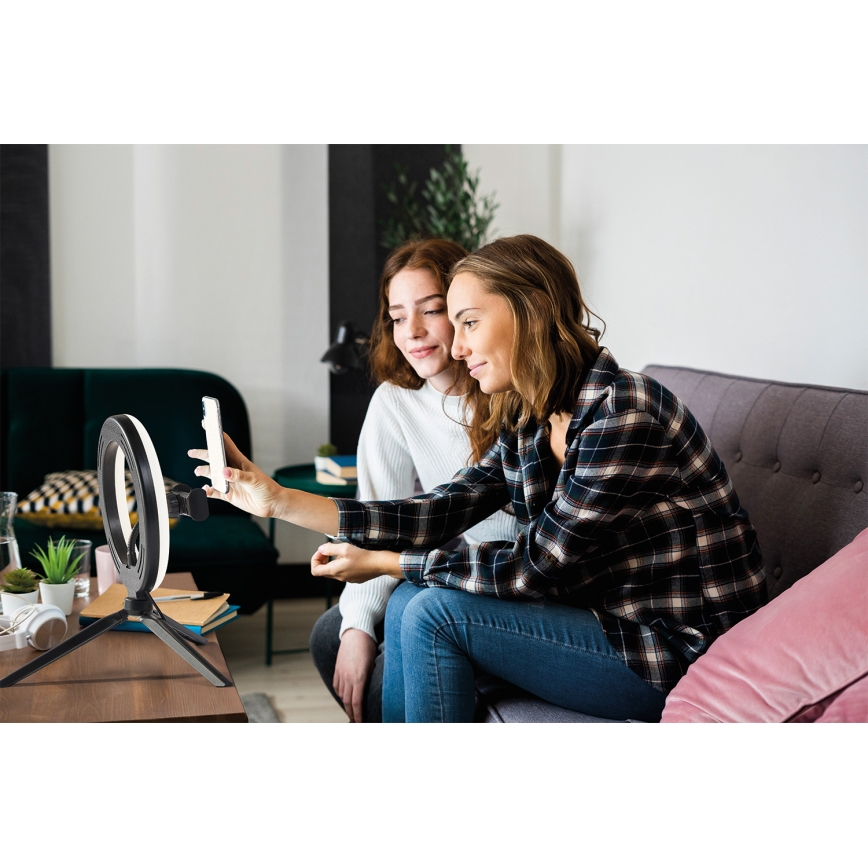 Osram - LED dimmējama galda lampa ar statīvu un turētāju vlogošanai LED/5,5W/USB 3000-6500K 210 mAh