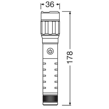 Osram - Regulējams uzlādējams LED lukturis LEDINSPECT PRO TORCH 800 LED/8W/3,7V 2200 mAh IP44
