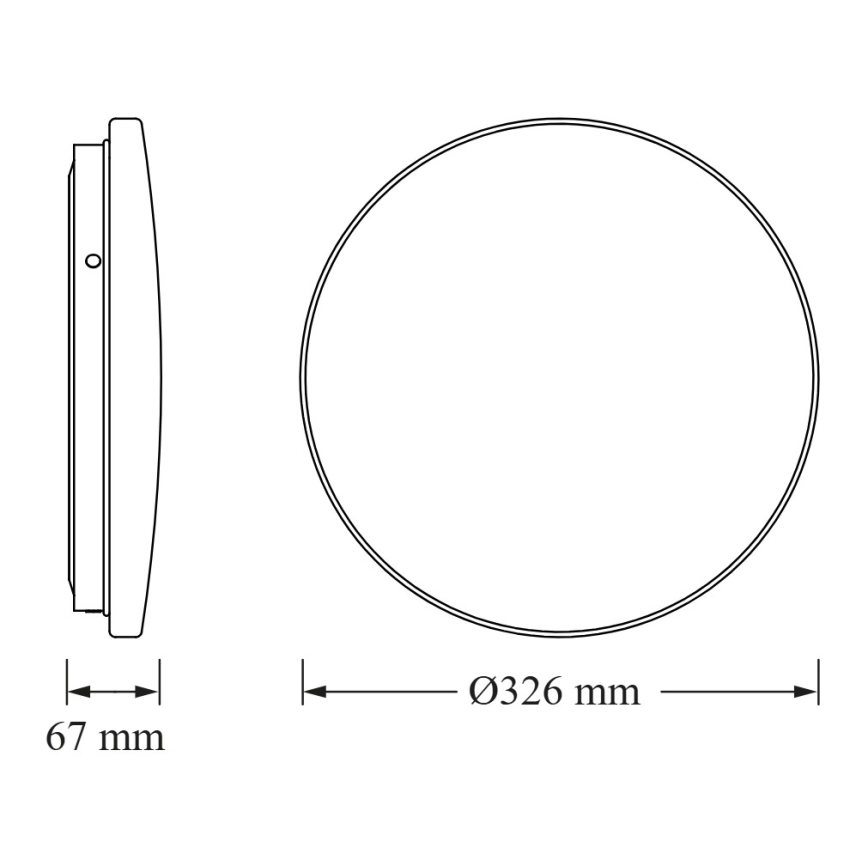 Osram - LED vannas istabas griestu gaismeklis ar krēslas sensoru CEILING ROUND LED/18W/230V 3000K Ø 33 cm IP44 balts
