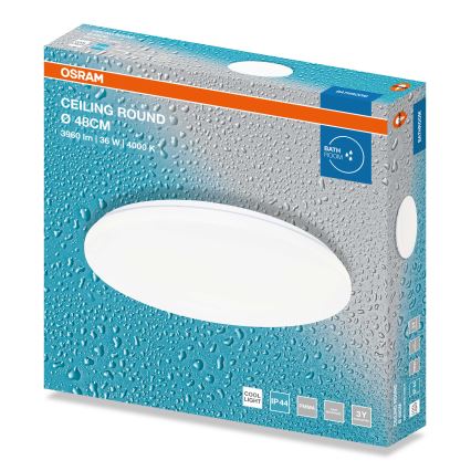 Osram - LED vannas istabas griestu gaismeklis CEILING ROUND LED/36 W/230 V 4000 K Ø 48 cm IP44 balts
