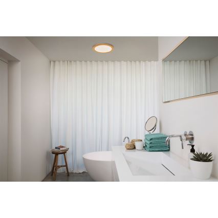 Osram - LED vannas istabas griestu gaismeklis ORBIS DISC LED/22W/230V 3000/4000K Ø 30 cm IP44 brūns
