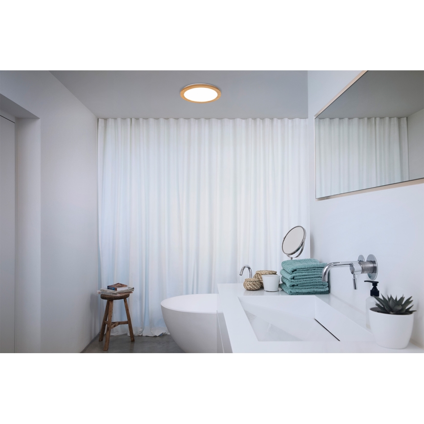Osram - LED vannas istabas griestu gaismeklis ORBIS DISC LED/22W/230V 3000/4000K Ø 30 cm IP44 brūns