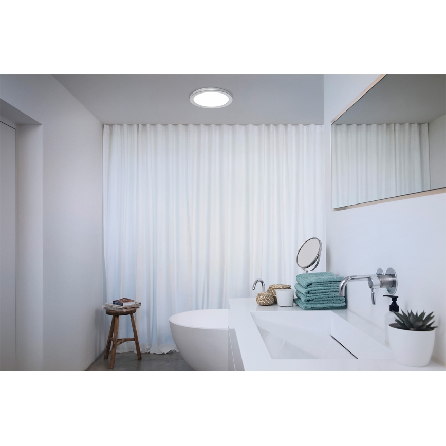 Osram - LED griestu gaismeklis vannas istabai ORBIS DISC LED/22W/230V 3000/4000K Ø 30 cm IP44 matēts hroms