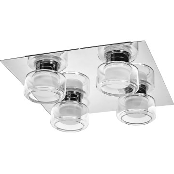 Osram - LED vannas istabas griestu gaismeklis ORBIS FLAME 4xLED/5,5W/230V 3000/4000K IP44 glancēts hroms