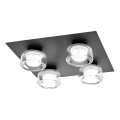 Osram - LED vannas istabas griestu gaismeklis ORBIS FLAME 4xLED/5,5W/230V 3000/4000K IP44 melna