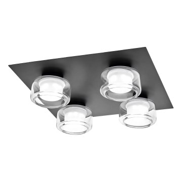 Osram - LED vannas istabas griestu gaismeklis ORBIS FLAME 4xLED/5,5W/230V 3000/4000K IP44 melna