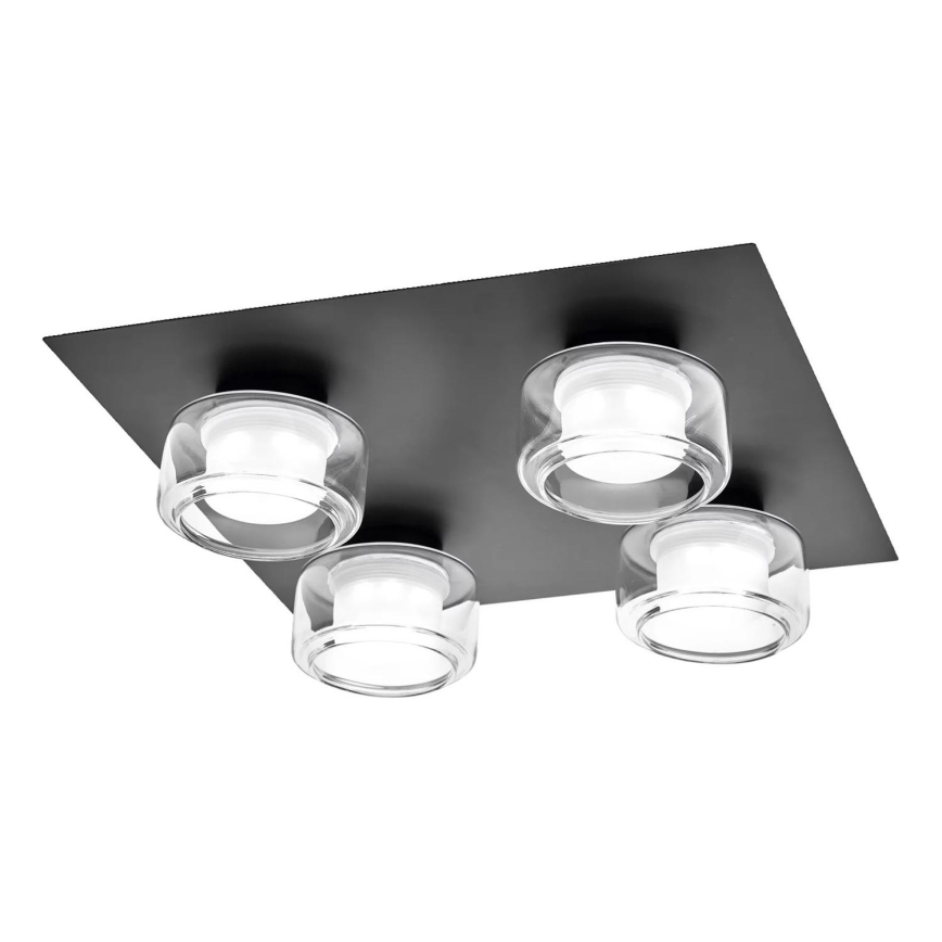 Osram - LED vannas istabas griestu gaismeklis ORBIS FLAME 4xLED/5,5W/230V 3000/4000K IP44 melna