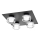 Osram - LED vannas istabas griestu gaismeklis ORBIS FLAME 4xLED/5,5W/230V 3000/4000K IP44 melna