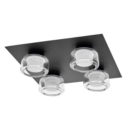 Osram - LED vannas istabas griestu gaismeklis ORBIS FLAME 4xLED/5,5W/230V 3000/4000K IP44 melna