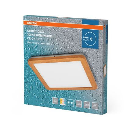 Osram - LED griestu lampa vannas istabai ORBIS DISC LED/22W/230V 3000/4000K 30x30 cm IP44 brūna
