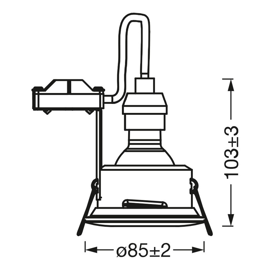 Osram - LED vannasistabas iebūvējamais griestu gaismeklis SPOT 1xGU10/4,3W/230V 2700K CRI 90 Ø 8,5 cm IP65 balts
