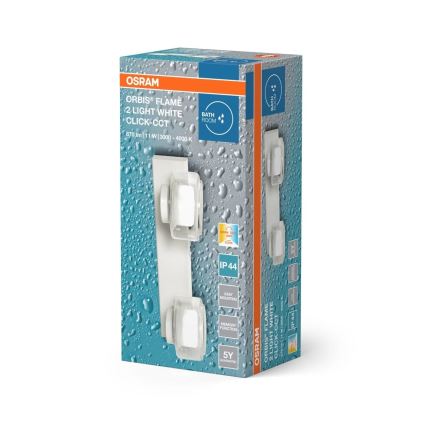 Osram - LED sienas gaismeklis vannas istabai ORBIS FLAME 2xLED/5,5 W/230 V IP44 balts