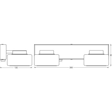 Osram - LED vannas istabas sienas gaismeklis ORBIS FLAME 2xLED/5,5W/230V 3000/4000K IP44 melns