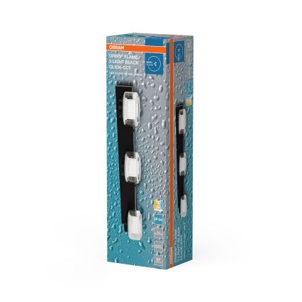 Osram - LED vannas istabas sienas gaismeklis ORBIS FLAME 3xLED/5,5W/230V 3000/4000K IP44 melns