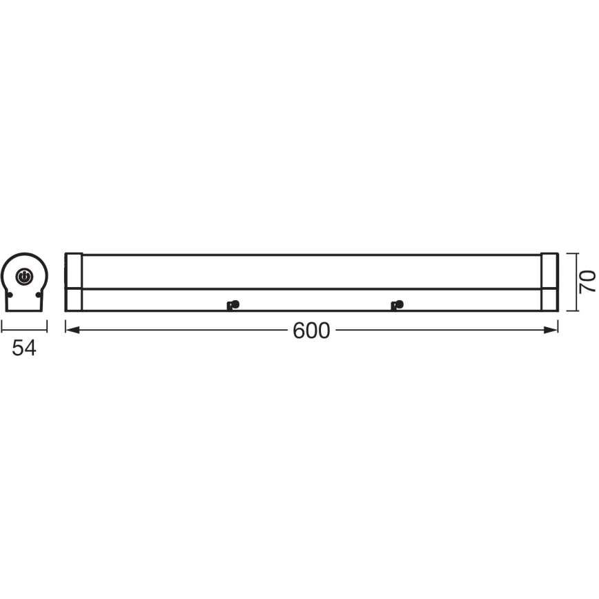 Osram - Regulējams LED vannas istabas spoguļa apgaismojums ORBIS TUBE LED/12W/230V 3000/4000K 60 cm IP44 balts