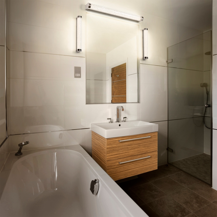 Osram - ORBIS TUBE LED, aptumšojams vannas istabas spoguļa apgaismojums, 12W/230V, 3000/4000K, 60 cm, IP44, matēts hroms