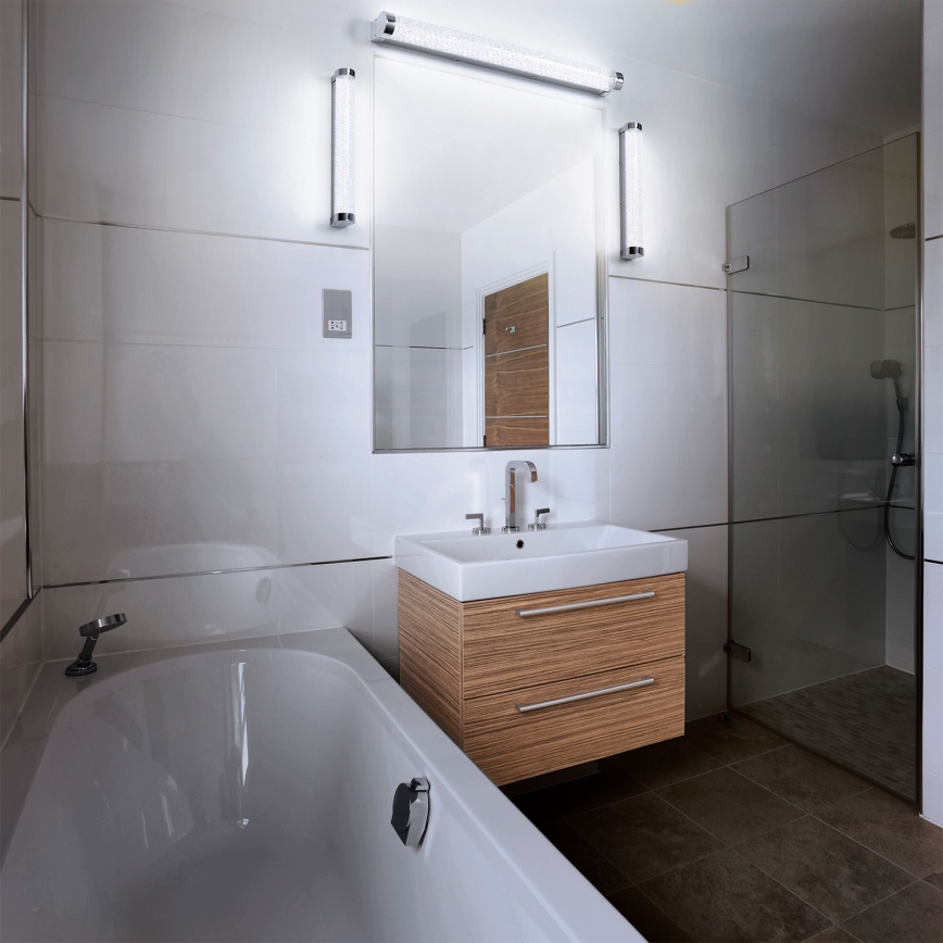 Osram - ORBIS TUBE LED, aptumšojams vannas istabas spoguļa apgaismojums, 12W/230V, 3000/4000K, 60 cm, IP44, matēts hroms