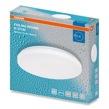 Osram - LED vannas istabas griestu gaismeklis CEILING ROUND LED/24W/230V 6500K Ø 37 cm IP44 balts