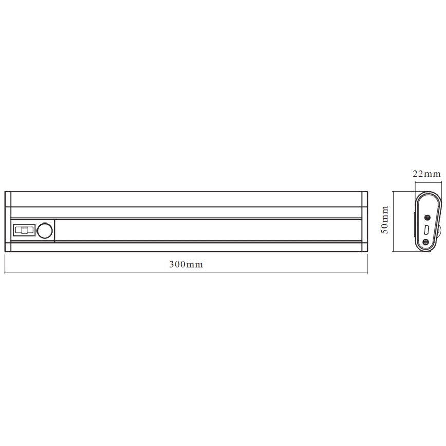 Osram - LED zem skapja gaismeklis ar sensoru MOBILE LED/1,5W/3,7V 1800 mAh