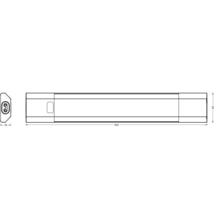 Osram - LED RGBW regulējams zem skapja gaismeklis LINEAR EDGE LED/8W/230V 50 cm balts + tālvadības pults