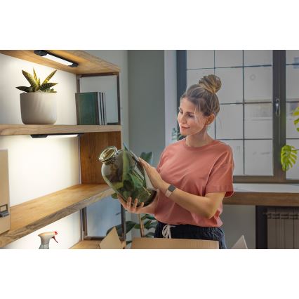 Osram - dimējams LED gaismeklis zem skapja ar kustību sensoru LINEAR EDGE LED/4W/230V 3000/4000/6500K 30 cm melns