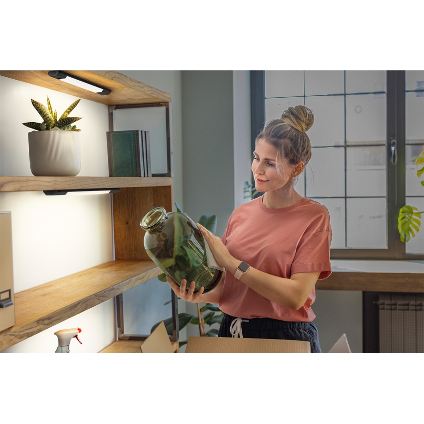 Osram - dimējams LED gaismeklis zem skapja ar kustību sensoru LINEAR EDGE LED/4W/230V 3000/4000/6500K 30 cm melns