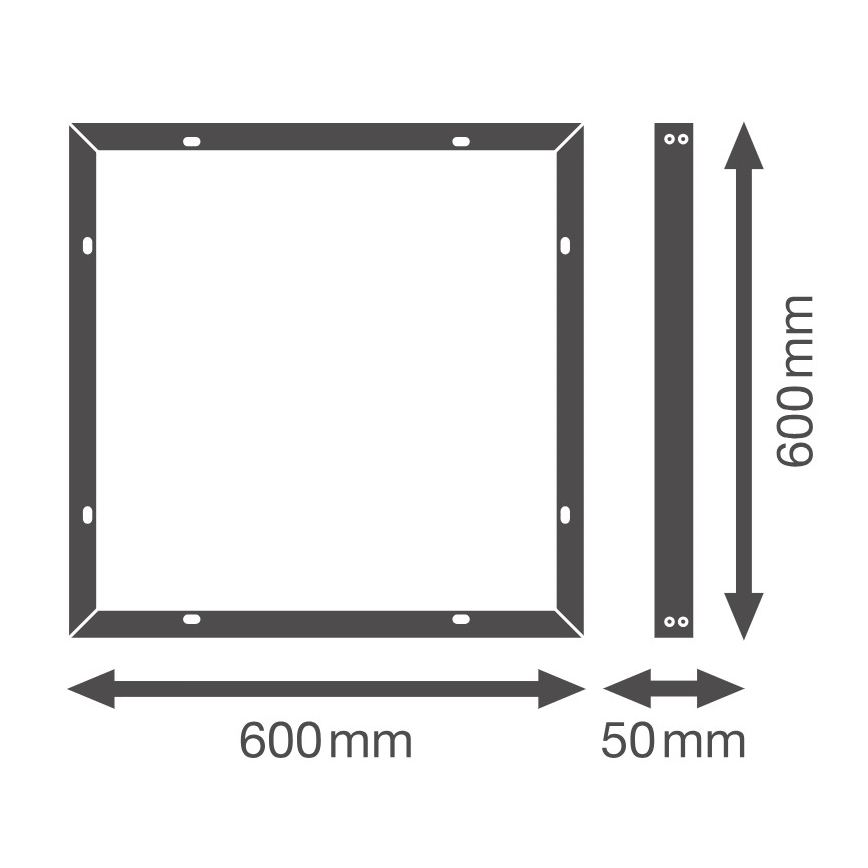 Osram - Metāla rāmis LED paneļu uzstādīšanai ESSENTIAL 60x60 cm, balts