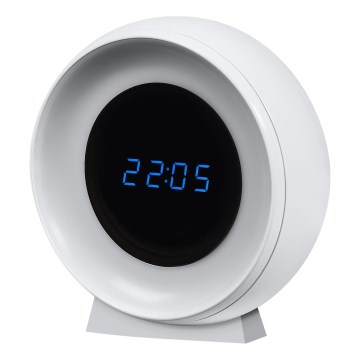 Osram - NIGHTLUX LED digitālais pulkstenis ar fona apgaismojumu, LED/0,3W/5V, 1000mAh, 3000/4000/6500K, balts