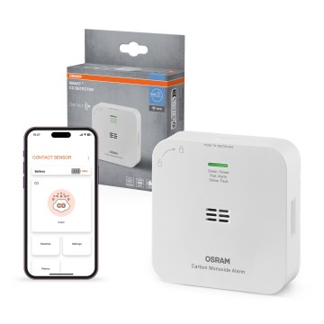 Osram - Oglekļa monoksīda detektors SMART+ 2xAA Wi-Fi