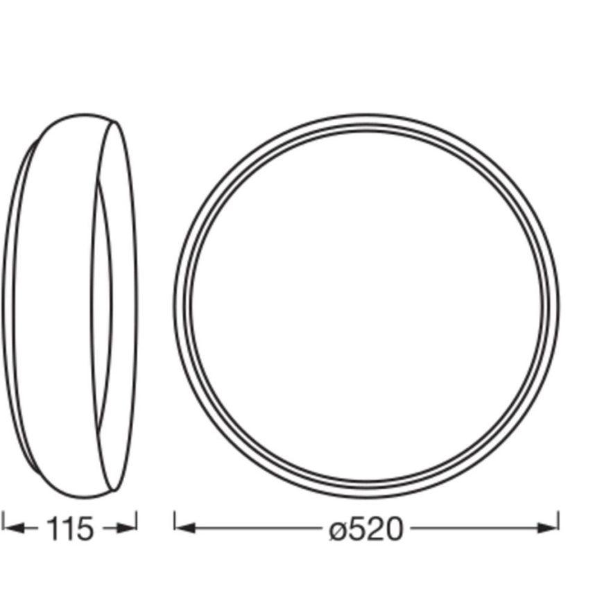 Osram - LED griestu lampa ar regulējamu spilgtumu ORBIS LIVIA LED/36W/230V Ø 52 cm balta/brūna