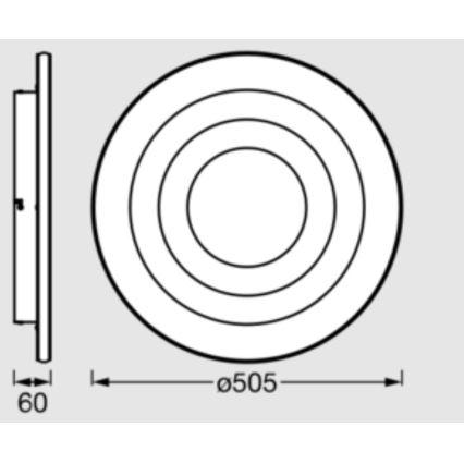 Osram - ORBIS SPIRAL griestu LED gaismeklis, 42W/230V, Ø 50,5 cm, balta