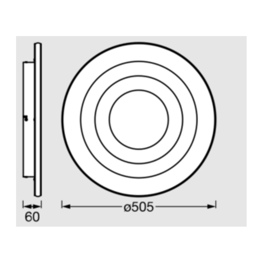 Osram - ORBIS SPIRAL griestu LED gaismeklis, 42W/230V, Ø 50,5 cm, balta